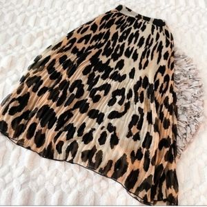 Ganni Silk Leopard Skirt size 2